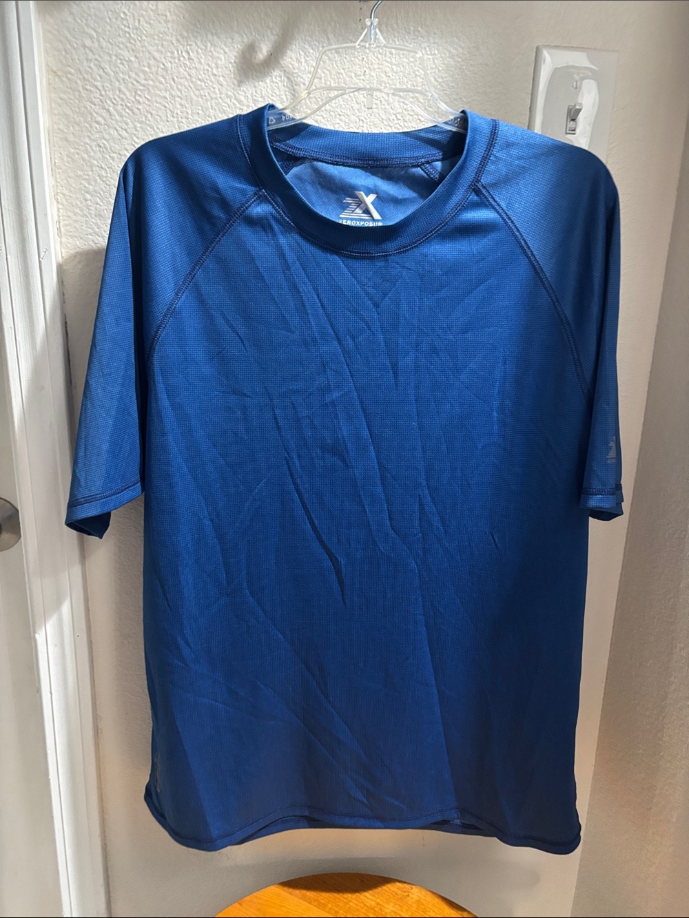Zeroxposur Men’s Activewear Short Sleeve Crew Neck Tee - Royal Blue L